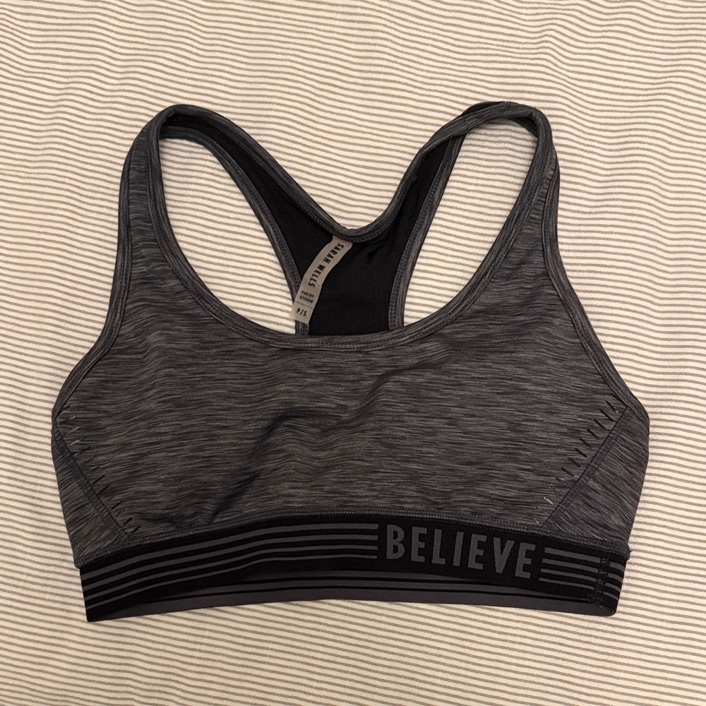 Women's Black & Gray Sports Bra